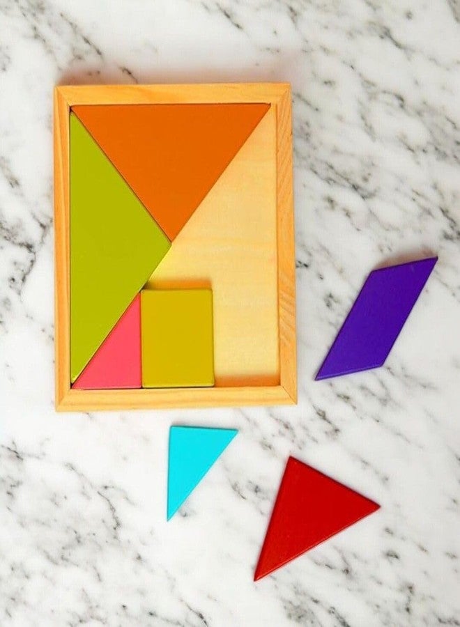 SARASI Wooden Tangram Puzzle Game for Kids | Colorful Shape Sorting Brain Toy (1 Pieces) - Image 5